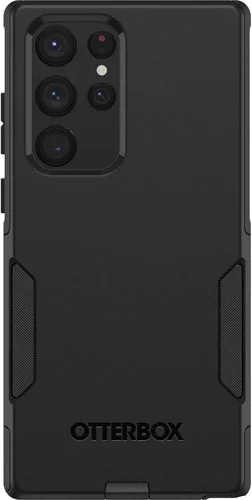 Vista 2 de OtterBox Funda para Galaxy S22 Ultra Commuter Series, negra, delgada y resistente, apta para bolsillo, con protección de puerto