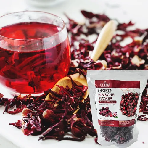 Vista 5 de Paquetes 3 - Té Blossam de flor de hibisco seco, 1.76 oz (50 gramos) Té tailandés de hierbas