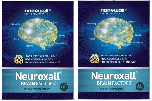 Vista 10 de NANOWELL Factores cerebrales neuroxall - Apoyo cognitivo con vitamina B6, astaxantina, extracto de ginkgo biloba y fosfatidilserina - Aumenta