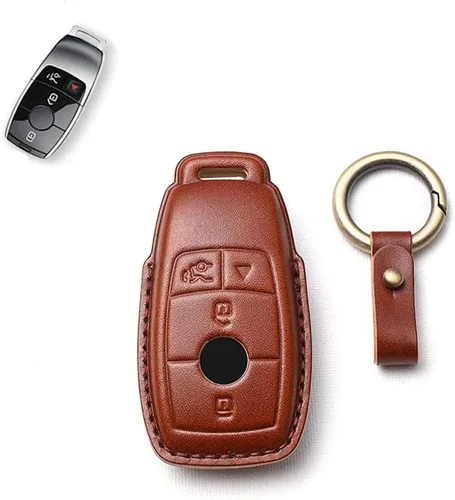 Vista 7 de SANRILY Funda de llave inteligente para Mercedes Benz Clase E C, Negro