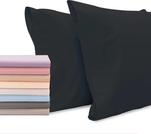 Vista 14 de Superity Linen Pillow Cases Queen Size - Open Enclosure - 2 Pack - 100% Soft and Comfortable Premium Cotton - Beige