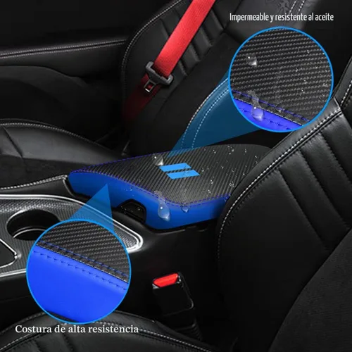 Vista 4 de para Dodge Challenger 2015-2023 Funda para Reposabrazos de Coche Impermeable Almohadillas de Consola Central Fundas de Protección contra Arañazos