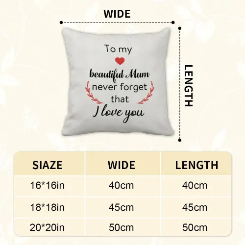 Vista 2 de Valentines Day Gifts for Mom Birthday Gifts Throw Pillow Covers 16X16 Mothers Day Presents for Mom from Daughter Son Mum Mama Gift Moms Gift Ideas
