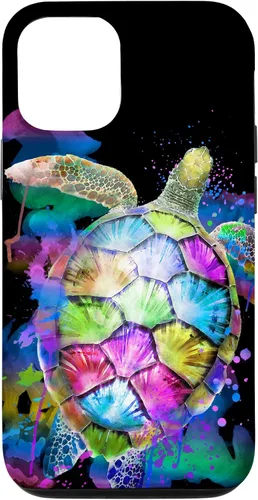 Vista 28 de Rainbow Turtle Design Colorful Turtle Print Sea Turtle Shell Case for iPhone 17