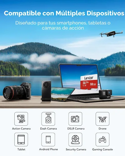 Vista 3 de Lexar Tarjeta de memoria flash microSDHC UHS-I microSDHC de la serie E de 32 GB x1