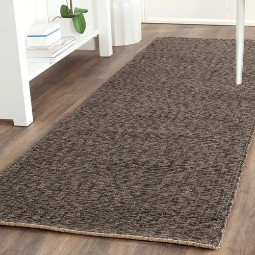 Vista 8 de SAFAVIEH Natural Fiber Collection - Alfombra de pasillo de 2 x 6 pies, azul y marfil, yute hecho a mano, ideal para zonas de alto tráfico en sala