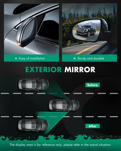 Vista 6 de Scitoo Espejos de remolque, aptos para Ford Accesorios Exteriores Espejos aptos 02-08 para Ford E150 E250 E350 E450 E550 Van con Duel Glass plegable