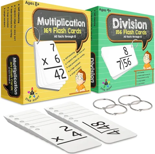 Vista 8 de Star Education Tarjetas de sumas, 0 a 12 (todos hechos, 169 tarjetas) con dos anillos por Star EducationTM