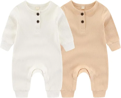 Vista 37 de ZAV Mono de manga larga unisex para bebé, niño y niña, 2