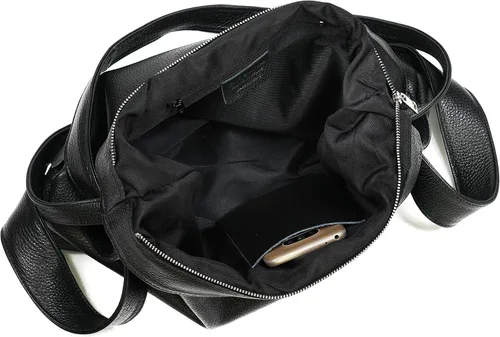 Vista 7 de Mochila de piel para mujer - Bolso de hombro convertible hecho a mano de piel auténtica