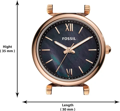 Vista 5 de Fossil Carlie - Reloj pequeño de mujer con correa de acero inoxidable o cuero