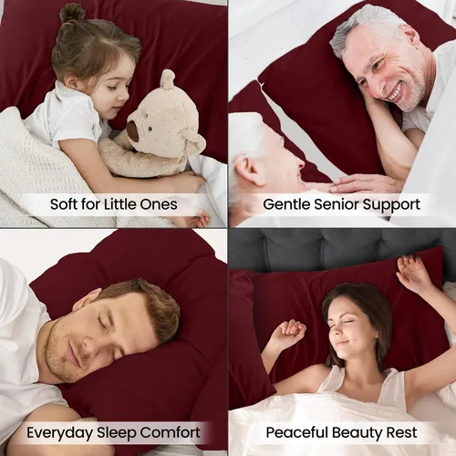 Vista 7 de Utopia Bedding Fundas de almohada Queen – Paquete de 2 – Cierre de sobre – Tela de microfibra cepillada suave – Fundas de almohada resistentes al