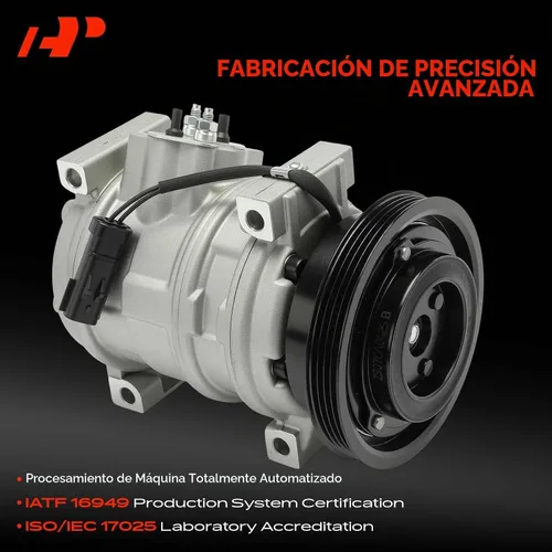 Vista 4 de Compresor de CA A-Premium con embrague compatible con Chrysler y Dodge