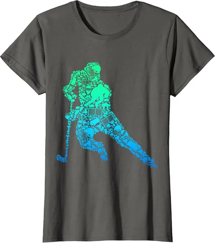 Vista 35 de Jugador de hockey sobre hielo Camiseta de hockey sobre hielo para hombres y niños Asphalt Grey
