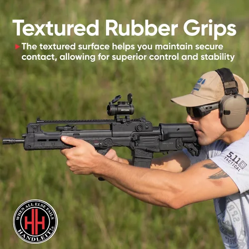 Vista 7 de Handleitgrips Cinta de agarre para pistola compatible con Springfield Armory Hellion, cinta de agarre de pistola de goma texturizada negra, fácil