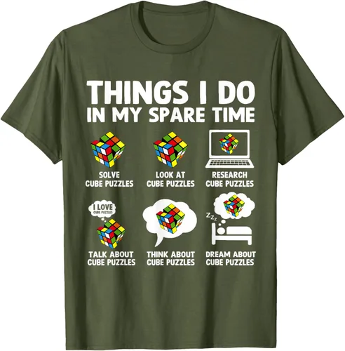Vista 44 de Things I Do in My Spare Time Cube Puzzle Speed Cubing Camiseta