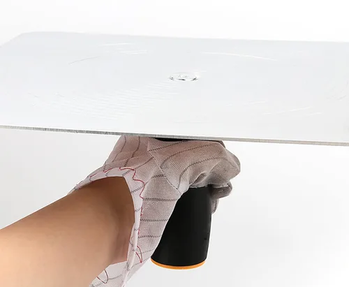 Vista 6 de SEUNMUK 2 piezas de halcón para paneles de yeso de 12 x 12 pulgadas, halcón enlucido de aluminio, soporte para tabla de mortero con mango de agarre