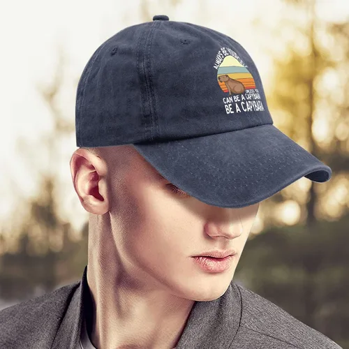 Vista 4 de devor Baseball Cap Respect The Capybaras Funny Capibaras Baseball Cap, Graphic Caps for Men