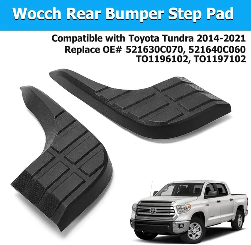 Vista 2 de Almohadilla de paso de parachoques trasero para Toyota Tundra 2014-2021 Reemplazar OEM # 52163-0C070 52164-0C060 TO1196102 TO1197102