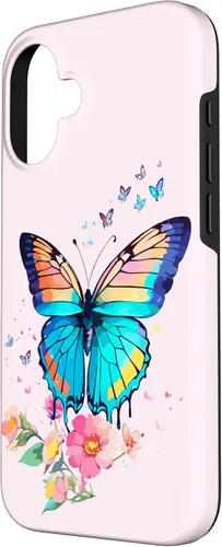 Vista 2 de iPhone 16 Mariposa Hermosa Mariposas Coloridas Amante Entomólogo Caso