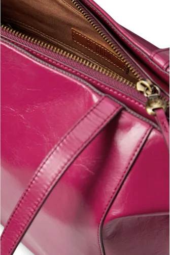 Vista 3 de HOBO Haven Tote para mujer, construcción de cuero con asas superiores, forro de algodón, cierre con cremallera y elegante bolso