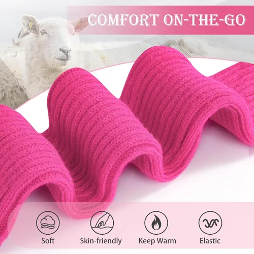 Vista 4 de Pleneal Leg Warmers for Women - Leg Warmers 80s Ribbed Knitted leg warmers y2k for Yoga Party Sports Fashion Accessories