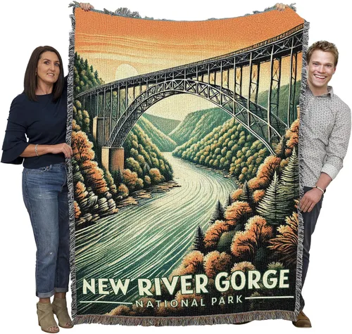Vista 57 de Pure Country Weavers Manta del Parque Nacional Acadia, manta de tapiz de algodón para regalo, fabricada en los Estados Unidos, 72 x 54 pulgadas