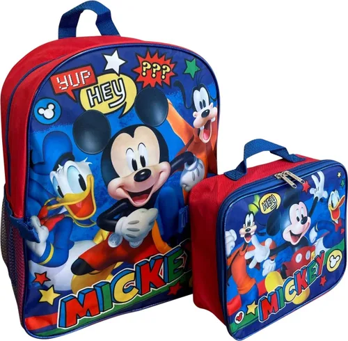 Vista 3 de Ruz Mickey Mouse - Mochila de 16 pulgadas con lonchera desmontable azul-rojo, rojo- azul , Art Deco