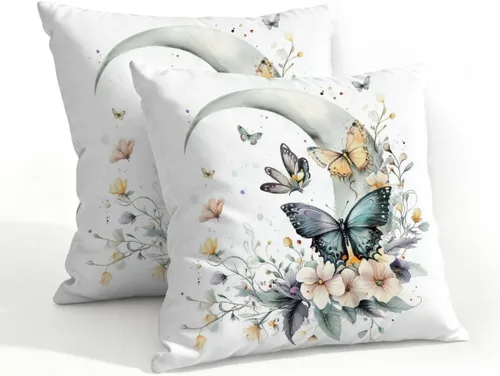 Vista 14 de Juego de 2 fundas de almohada impermeables para exteriores, 16 x 16 pulgadas, fundas de almohada decorativas de patio para muebles de jardín, sofá