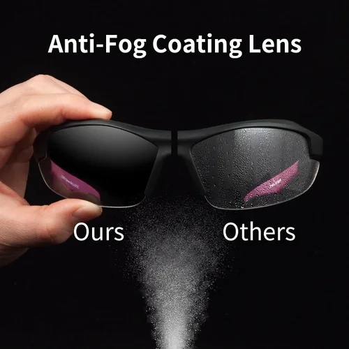 Vista 3 de Anteojos de seguridad transparentes para hombres y mujeres, resistentes a los arañazos, ANSI Z87, 100% protección UV, protección ocular antivaho