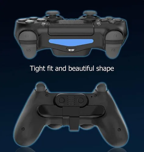 Vista 3 de Diyeeni Paddles for PS4 Controller, 10 Key Back Button Attachment, Controller Paddles for PS4, Plug and Play, Support for Turbo Burst, Programmable