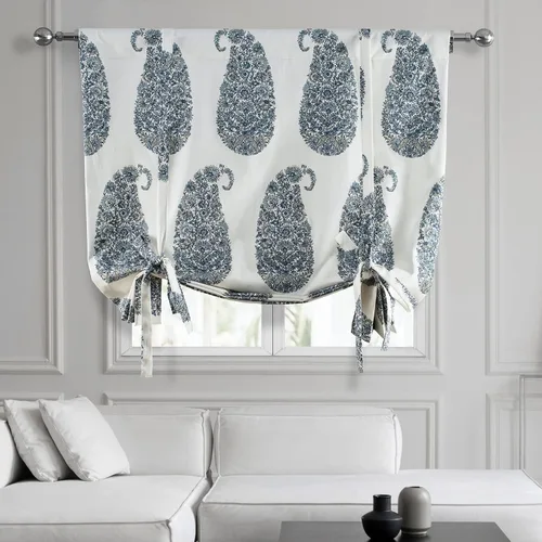 Vista 16 de HPD Half Price Drapes Ikat - Cortinas enrollables para oscurecer la habitación, 46 x 63 pulgadas, cortina enrollable de algodón para ventana de sala