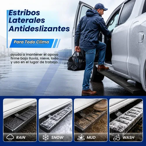 Vista 2 de PZ - Estribos de 6 pulgadas compatibles con Dodge Ram 1500 Crew Cab 2009 - 2018 (incluye 2019 - 2024 1500 Classic), Ram 2500 3500 2010 - 2024 Negro