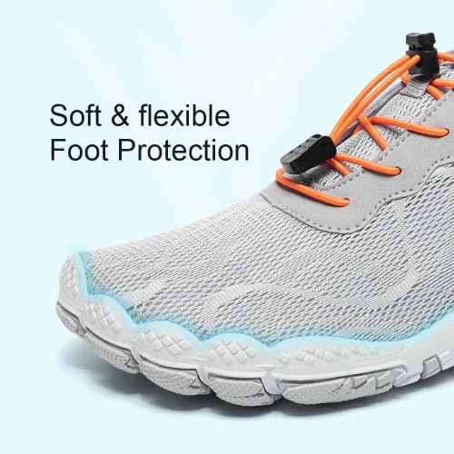 Vista 6 de HIITAVE - Zapatos acuáticos y con sensación de pies descalzos para hombre, calcetines acuáticos de secado rápido para deportes al aire libre