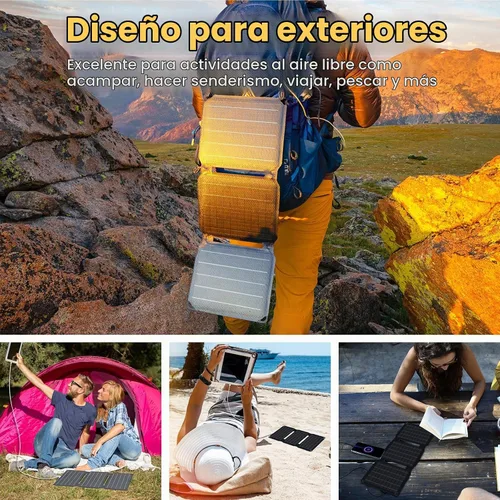 Vista 8 de Cargador de Panel Solar [Actualizado] FlexSolar 15W Pequeño Panel Solar 5V Salida USB ETFE Ligero Plegable Portátil Powerfilm Energía IP67