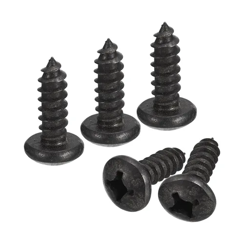 Vista 10 de uxcell Tornillo autorroscante Phillips de cabeza plana de 1/4 x 1, 25 piezas - Tornillo de madera de cabeza redonda de acero inoxidable 304