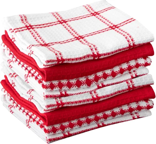 Vista 11 de T-Fal Paños de cocina de gofres de alta calidad: altamente absorbentes, súper suaves de larga duración, 100% algodón, 12 x 13 pulgadas, toalla plana