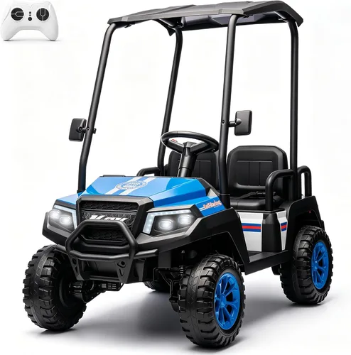 Vista 11 de Carrito de golf para niños de 4 plazas 24V 4WD, con control remoto y neumáticos EVA, negro