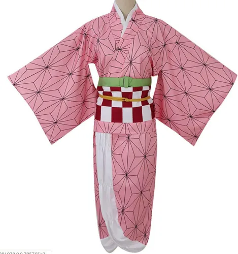 Vista 7 de Traje de cosplay Kamado Kimono con ropa de pelo y bambú