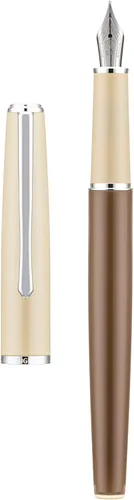 Vista 14 de Hongdian 920 - Pluma estilográfica de metal negro, chapado en oro rosa, pluma de escritura suave, pluma clásica con convertidor de tinta