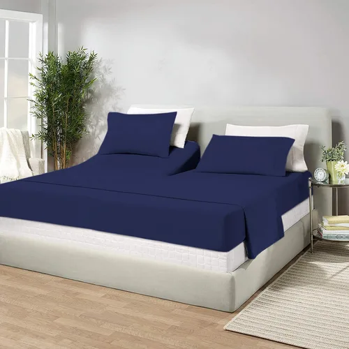 Vista 68 de Juego de sábanas de algodón de 600 hilos tamaño Queen dividido para base de cama ajustable, juego de sábanas de 4 piezas con bolsillo profundo