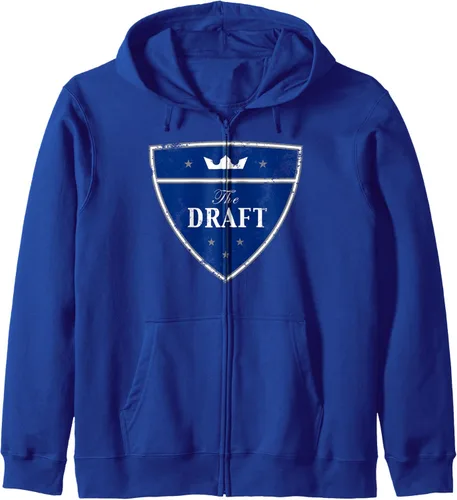 Vista 4 de H2H The Draft Fantasy Football Sudadera con capucha y cremallera, Negro
