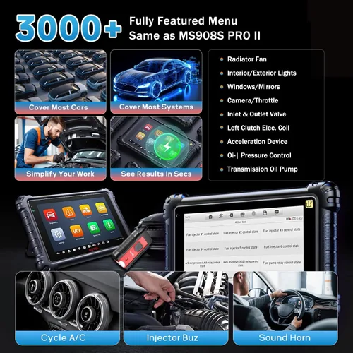 Vista 5 de Autel MaxiSys MS906 Pro TS Escáner OBD2 profesional con programación TPMS ECU Coding 36+ funciones de servicio, herramienta de diagnóstico