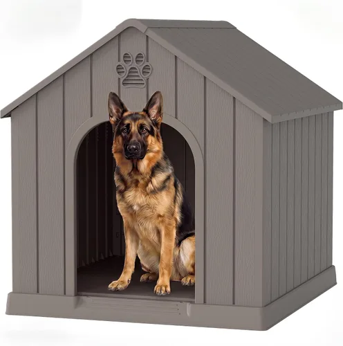 Vista 9 de Fancyango Casa para perros al aire libre e interior, impermeable, ventilada, fácil de limpiar, suelo elevado para perros pequeños y grandes, fácil