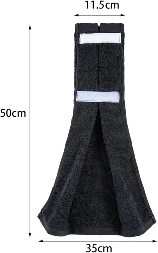 Vista 2 de White Quarterback Towel - Toalla de fútbol juvenil de algodón para hombres y mujeres, softbol, gimnasio, yoga, golf, color negro