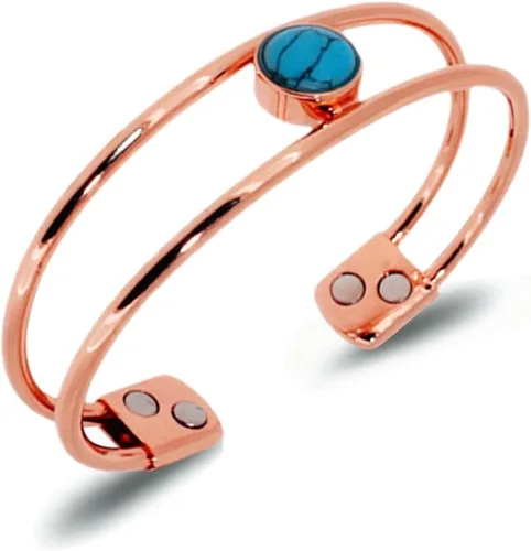 Vista 7 de Pulsera de cobre utilizada para tamaño ajustable: una pulsera de cobre puro para mujeres