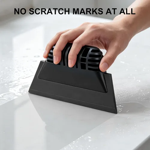 Vista 6 de SetSail Escobilla de ducha para puertas de cristal, mini escobilla de mano Todo negro