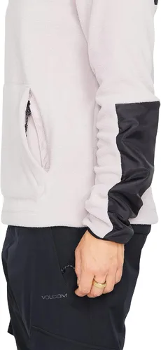 Vista 6 de Volcom Sudadera de snowboard de forro polar con cremallera de 14 para mujer