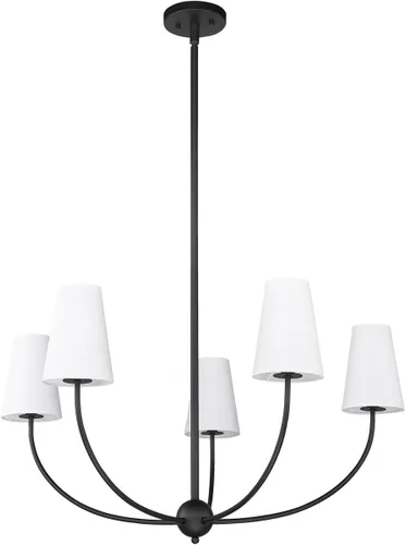Vista 7 de Z-Lite Lámpara de araña Shannon 3040-32MB, 5 luces, 300 vatios en total, negro mate