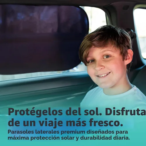 Vista 8 de kinder Fluff Sombras para Ventanas de Coche (4Pack) - La Única Sombra Solar Certificada para Ventanas de Coche para Bebés, Comprobada para Bloquear